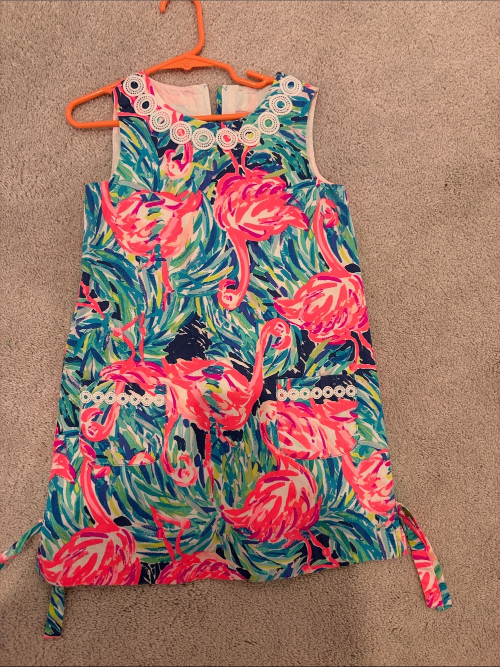 Lilly Pulitzer Neon Flamingo Print Shift Dress